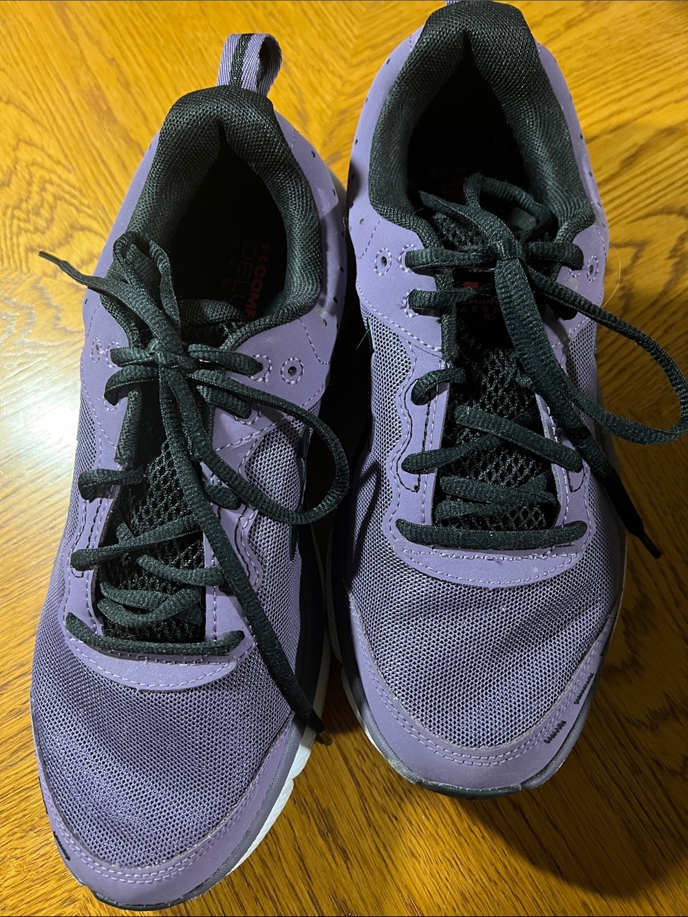 Under Armour Women's Lavender Athletic Lace-Up Sneakers with Black Accents
